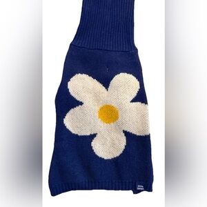 Little Beast Dog Sweater Wool Cashmere Blend Blue Daisy Size M